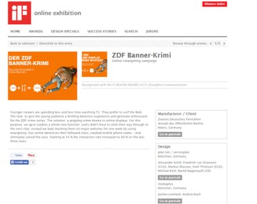 If Design Award 2015 Bannerkrimi